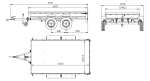 Lichte aanhanger 264x150 UNITRAILER GARDEN 265/2 KIPP met BIS-zijwanden, H-800 frame en blauwe afdekking
